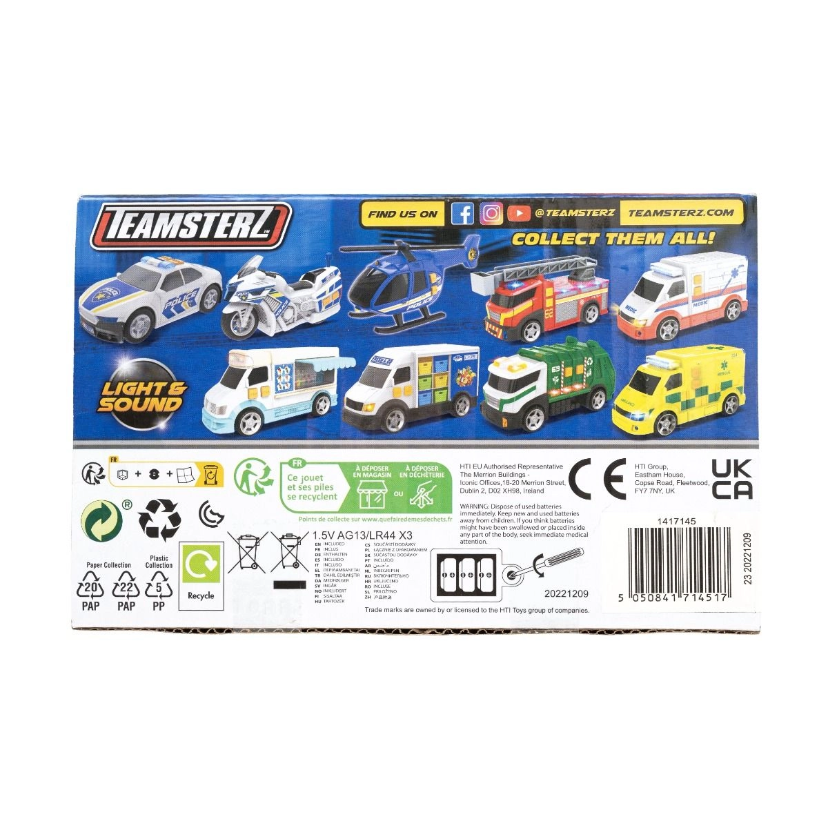 Mighty Machines Light And Sound Fire Helicopter - Blue 3 +