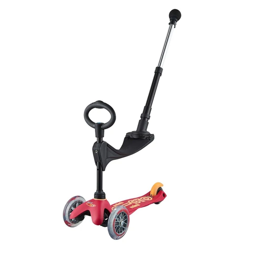 Mini 3 in 1 Deluxe Eco 3-Wheel Kick Scooter – 120mm LED + Seat