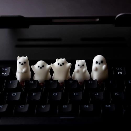 Artisan Keycaps - Cute Ghost Shine Through Resin