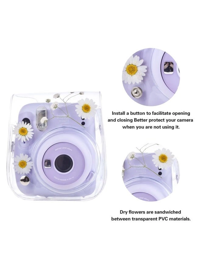 Instant Mini 11 Camera Case - Compatible with Fujifilm Instax Mini 12/11/9/8/8+/40 Clear PVC