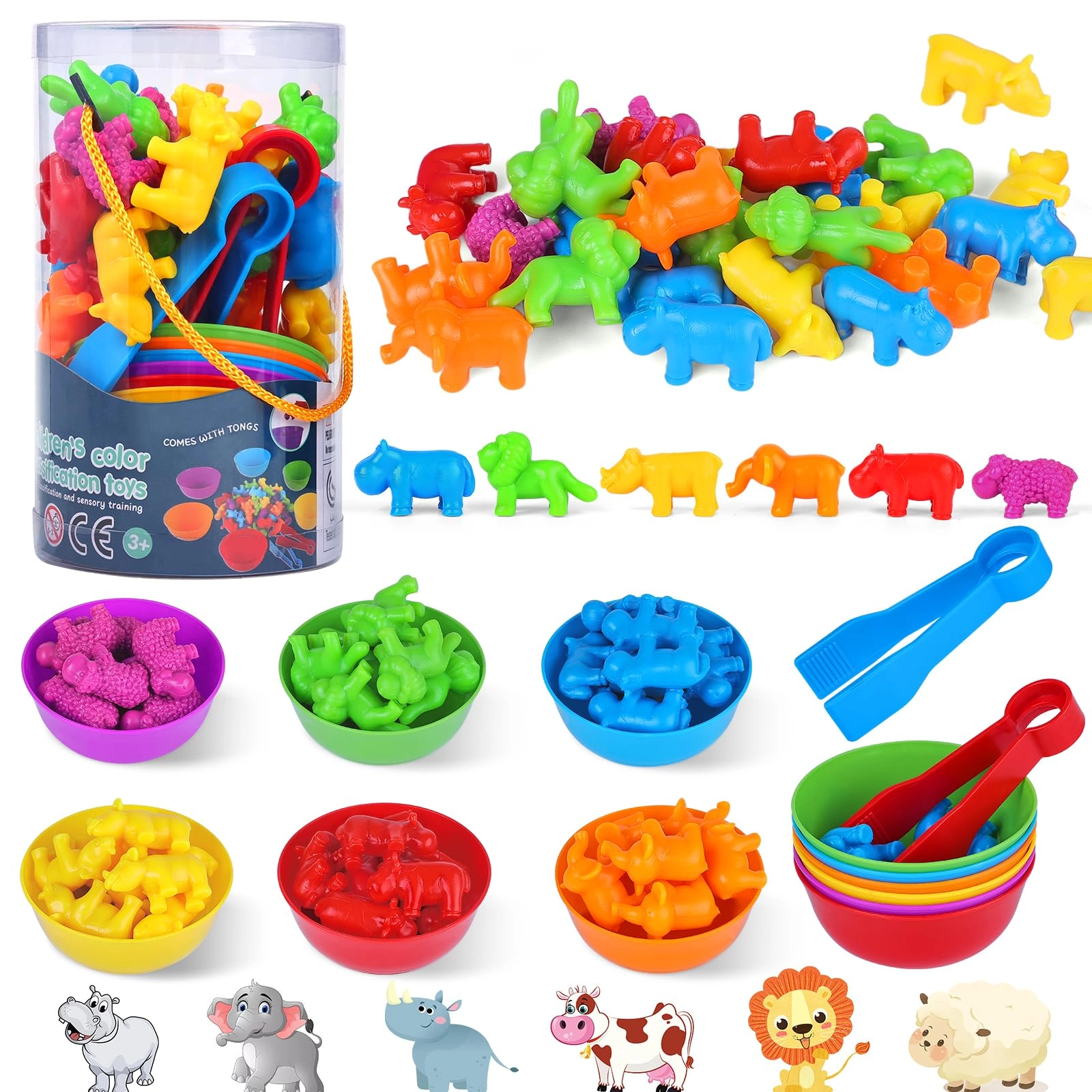 bblike Animal Counting Toys - 2 3 4 5 6 Year Old 36 pieces