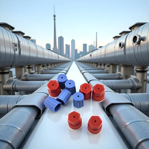 R134a Air Conditioning Charging Port Caps - 10 Pcs 13mm and 16mm High and Low Side