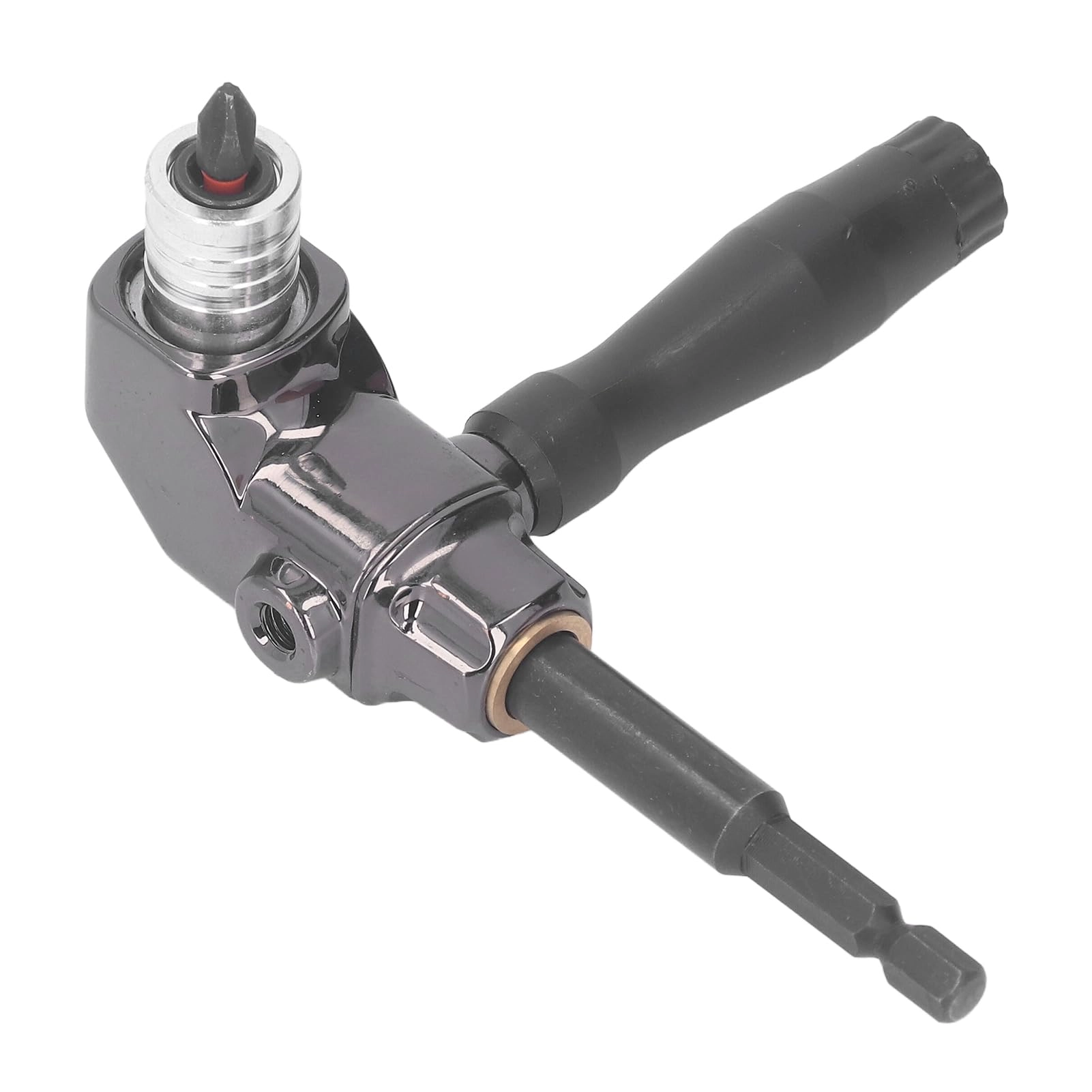 TANIQIACA Right Angle Screwdriver Adapter - Aluminum Alloy Ergonomic ABS Handle