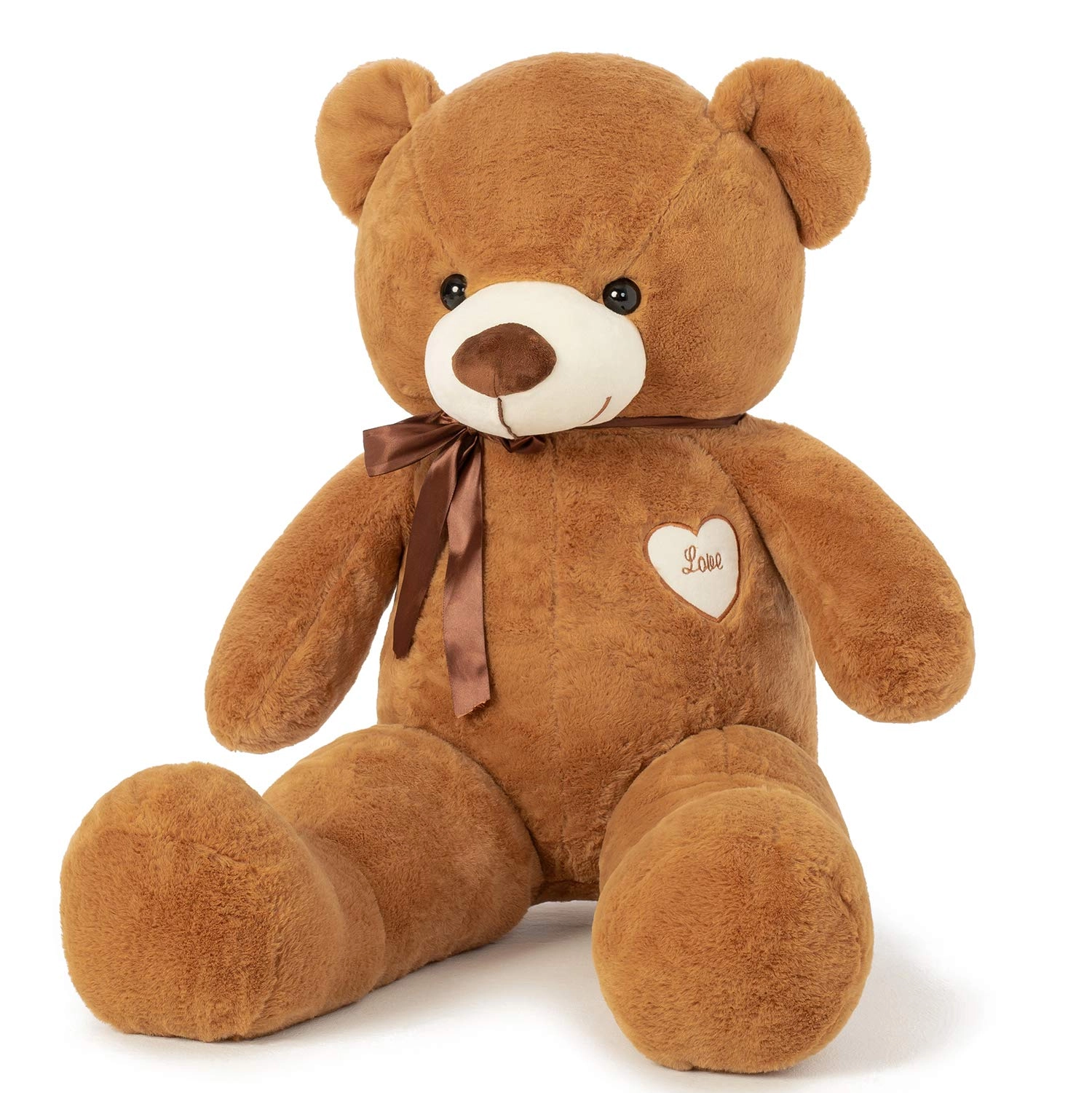 YunNasi Teddy Bear 80 cm Plush - Brown Love Heart