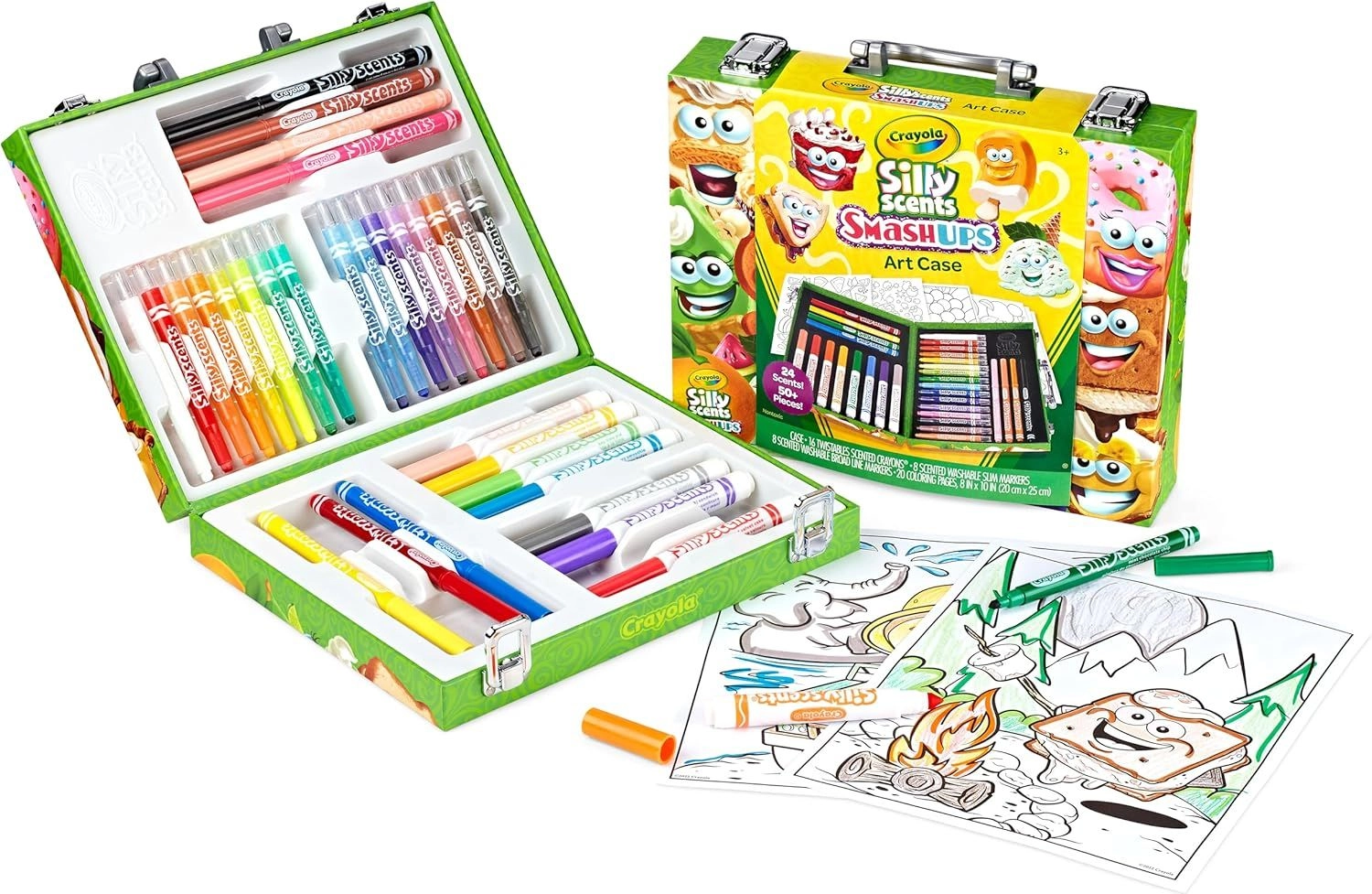 Crayola Mini Inspiration Art Case - 8 silly scents broad line markers 8 silly scents slim markers 16 silly scents twistable crayons 20 silly scents coloring pages