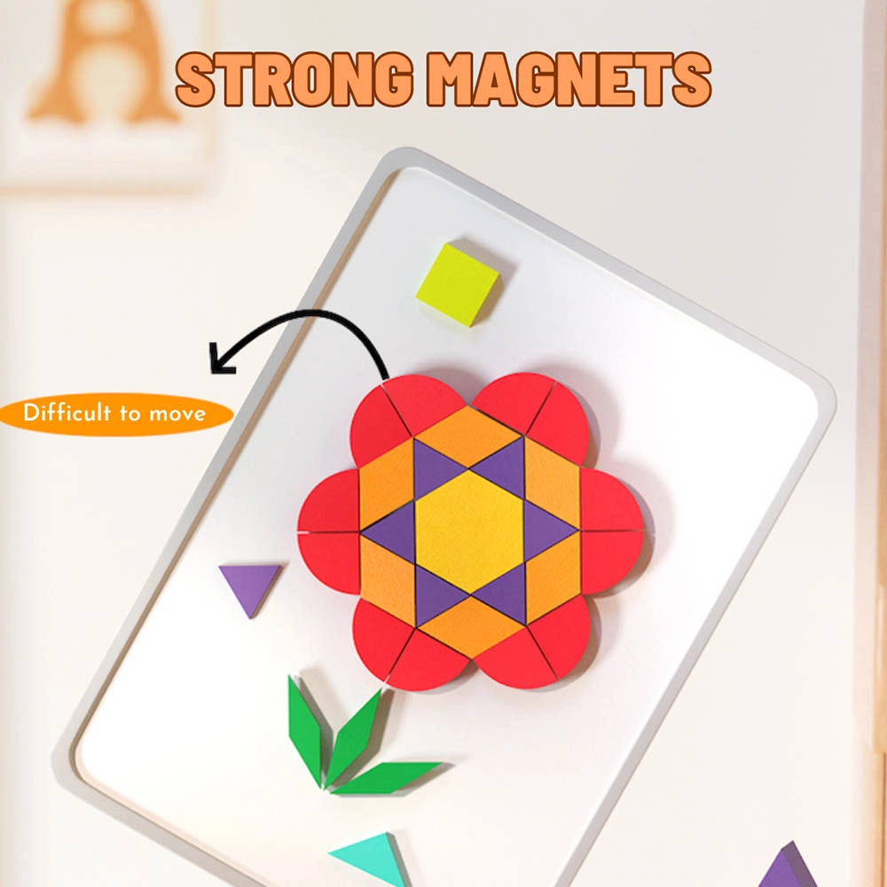 Magnetic Wooden Geometry Blocks - 250pcs
