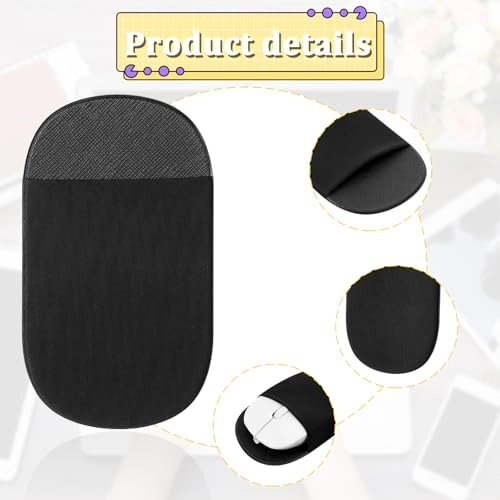 Slim Mouse Holder - 13x7.5cm Black