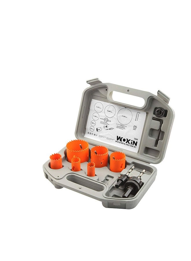 Wokin Bi-Metal Hole Saw - 3/4″(19mm) 7/8″(22mm) 1-1/8″(29mm) 1-1/2″(38mm) 1-3/4″(44mm) 2-1/4″(57mm) Set
