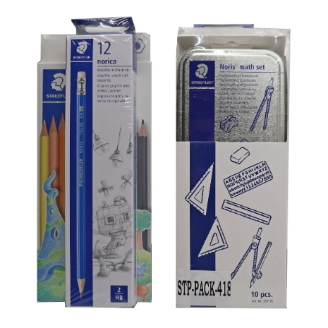 Staedtler Norica + Color Pencil - 12Color + Math set