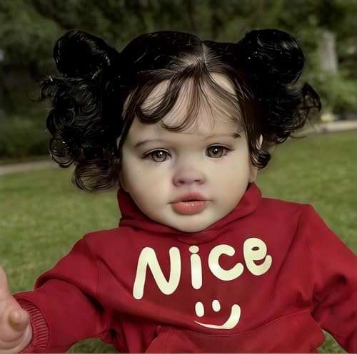Pippa Reborn Baby Doll - 26 inch Cotton Vinyl Hand-rooted Curly Hair Ages 3+