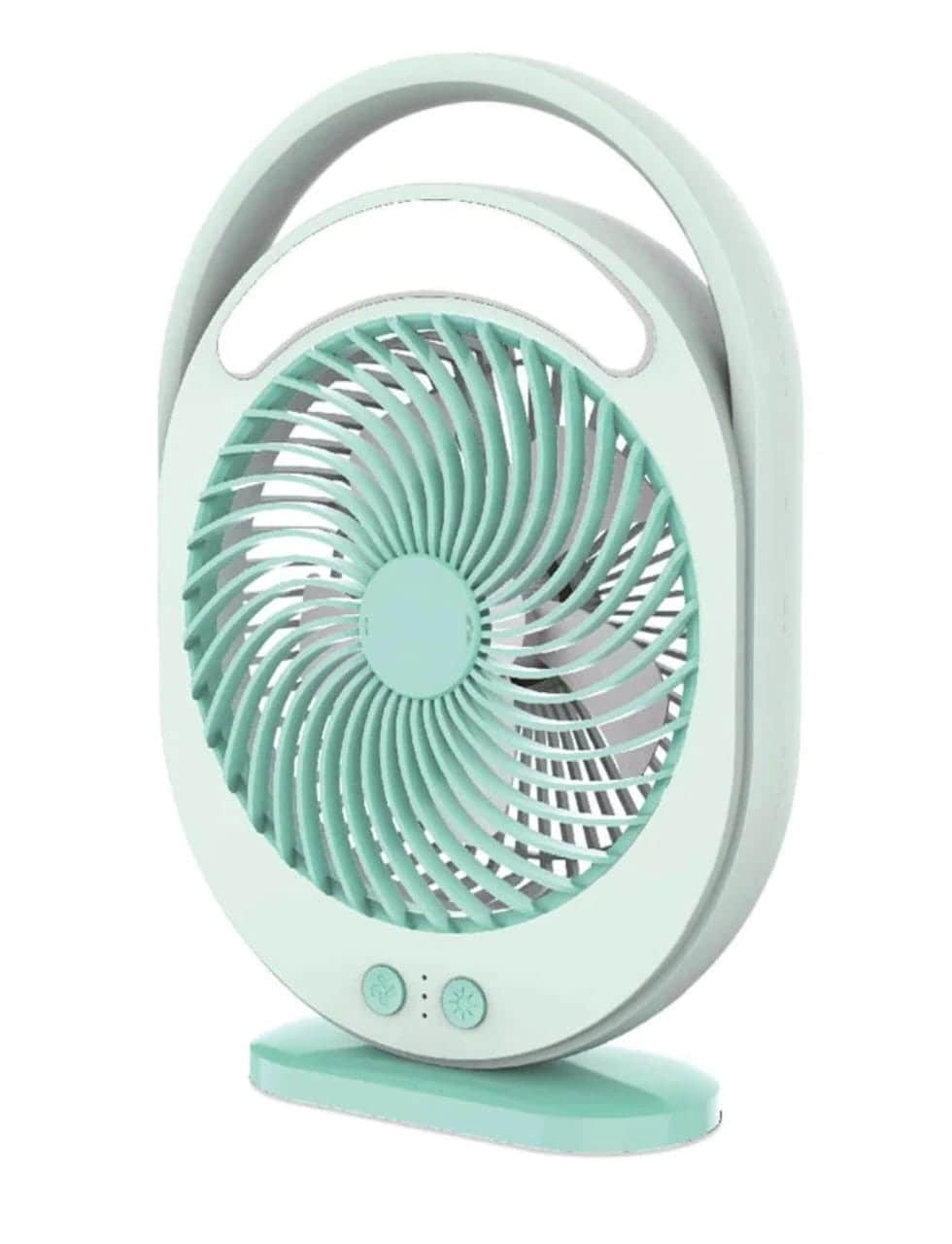 Silvonix Multifunction Rechargeable Table Fan - 6-Inch USB Charging 3-Speed