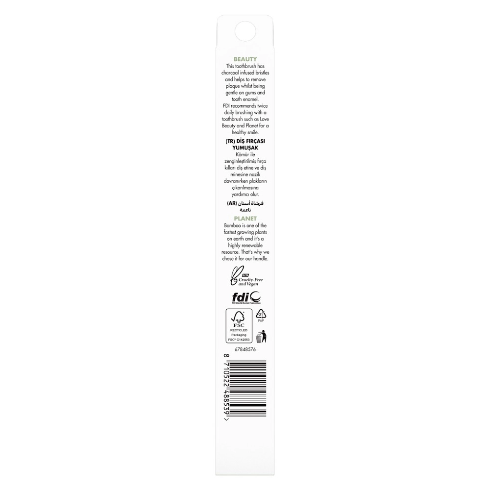 Soft Charcoal Infused bristles Toothbrush
