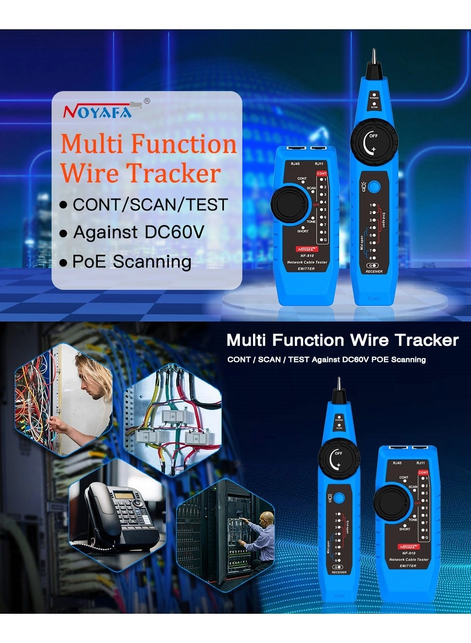 NF-810 - RJ11 RJ45 PoE
