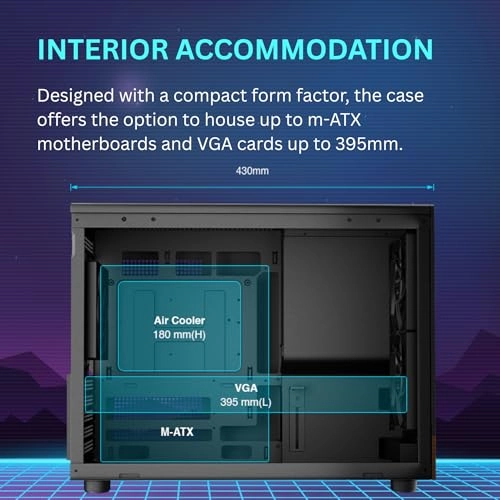 ATHENA M4M WOOD - tempered glass side panel microATX miniITX