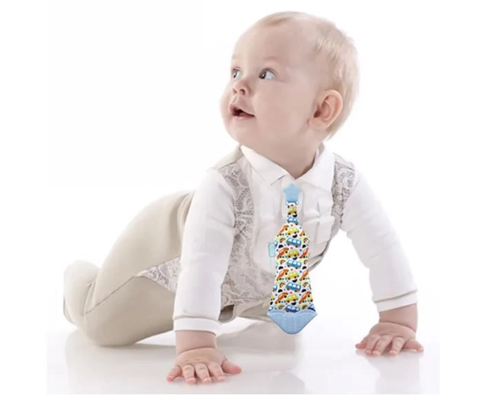 Baby Teething Scarf & Tie - food-grade silicone Polyester