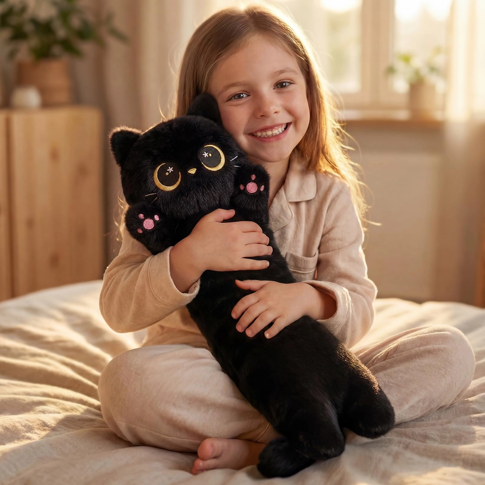 Kawaii Plushies - Black Cat - 51 cm