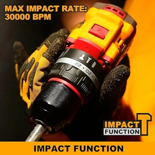 20V Cordless Impact Drill - 2x2.0Ah