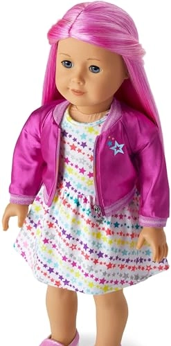American Girl Truly Me - 18-inch Light-to-Medium Skin with Warm Undertones Magenta Hair Light Blue Eyes Ages 6+