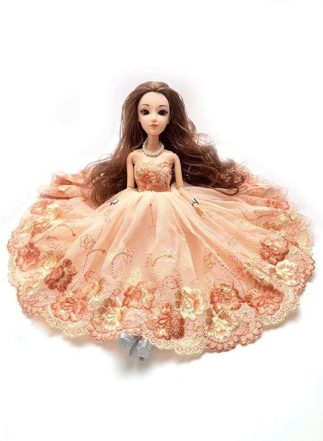 Princess Doll - Lace Circle Skirt Pearl Jewelry