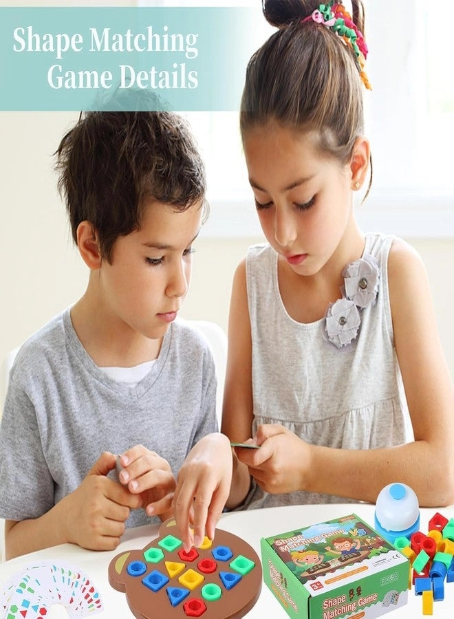 Geometric Shape and Color Matching Puzzle Board Game with Bell - 3+ Years