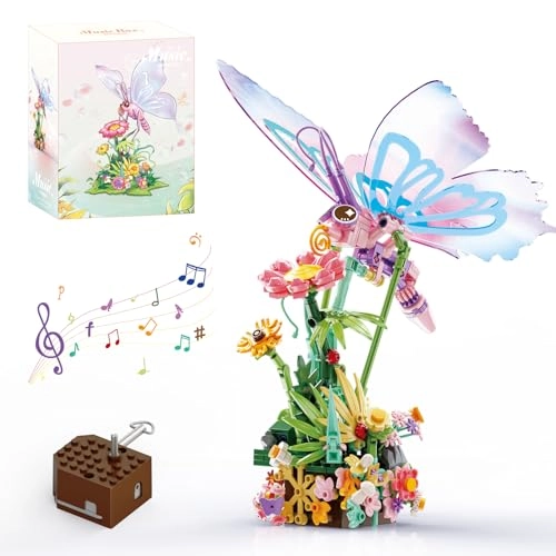 Butterfly Building Toy Set (KY81139) - Music Box Ages 8 Plus