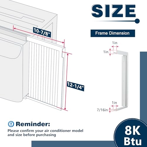 Window Air Conditioner Side Panel - Fits 8000BTU Curtain Kit