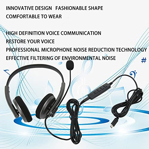 Call Center Headset - Type-C Space Gray Plug and Play