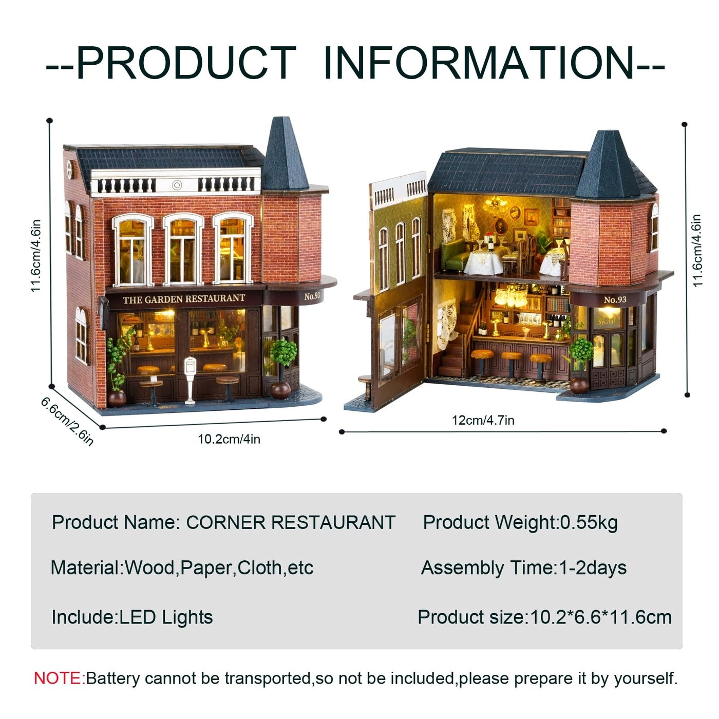 Miniature House Kit - Garden Restaurant