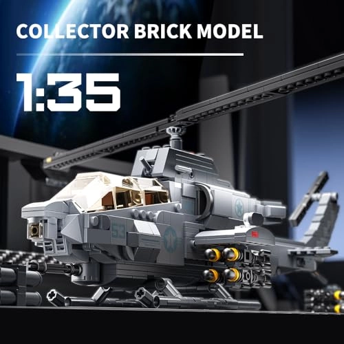 AH-1W Super Cobra (M8024) - 958 Pcs 1:35 Helicopter Building Kit