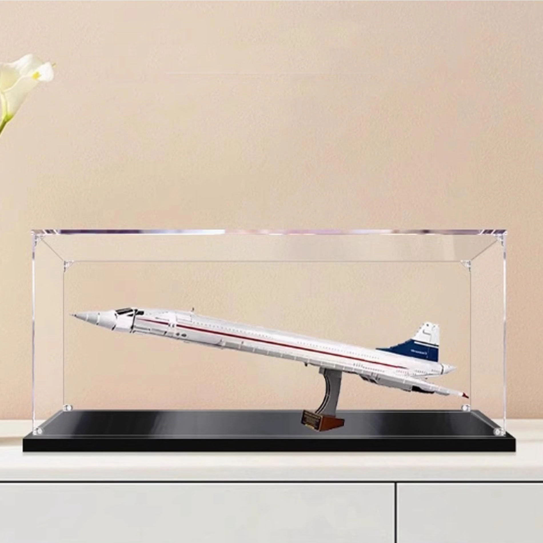 Acrylic Clear Display Case - Compatible with Lego 10318 Concorde Model