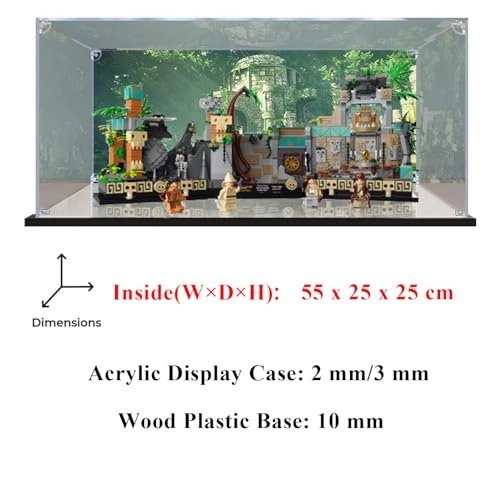 Acrylic Display Case - Compatible 77015 Dustproof 55x25x25cm