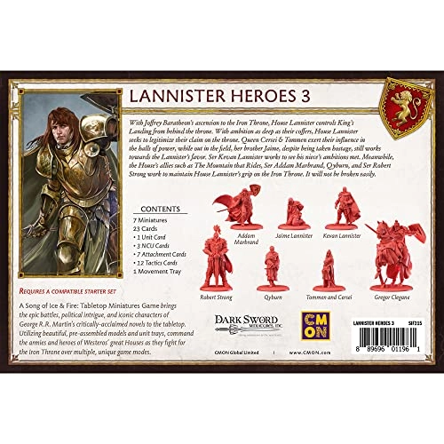A Song of Ice and Fire Tabletop Miniatures Game: Lannister Heroes III Box Set