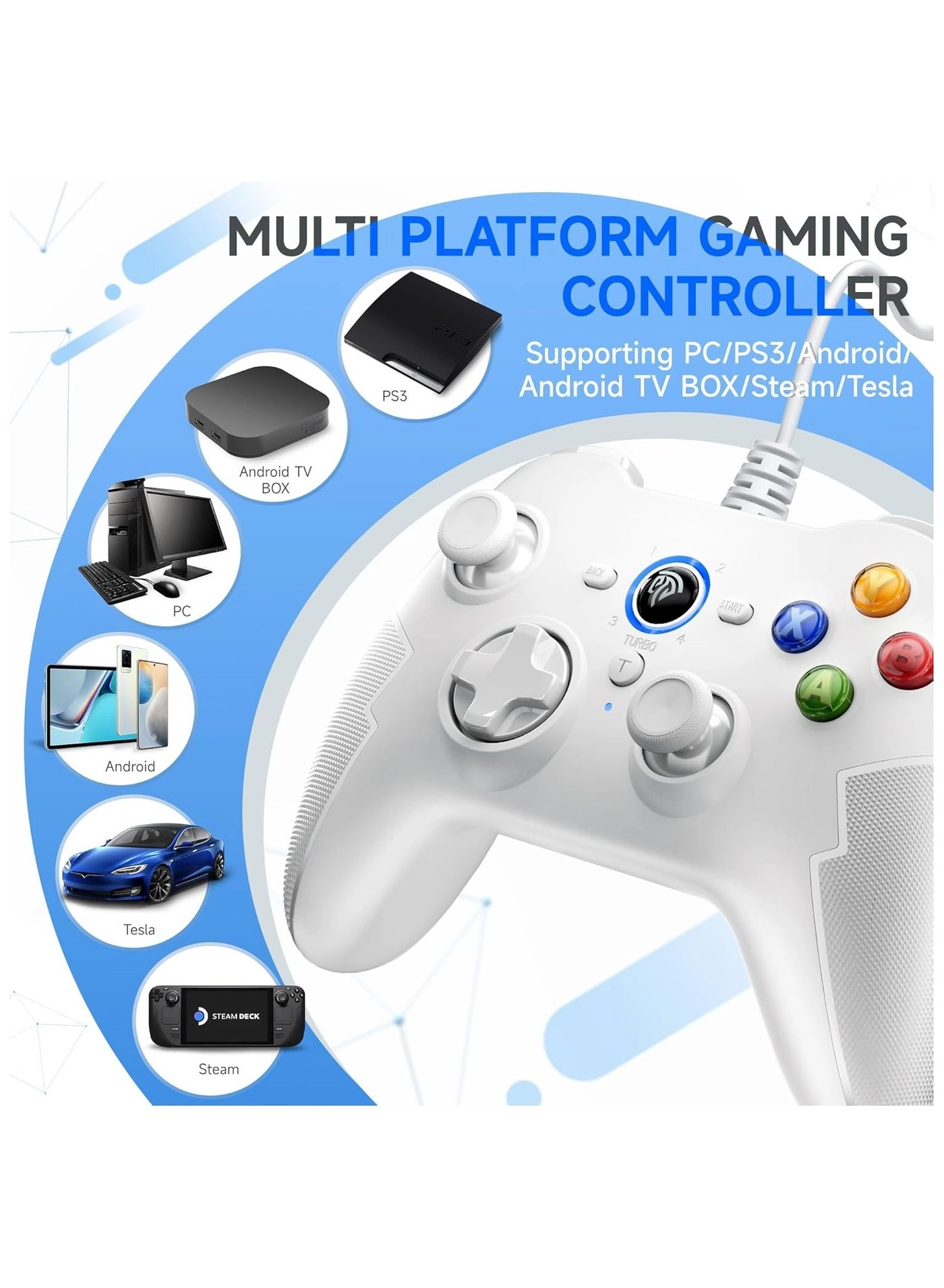 9100Pro - WHITE PC/PS3/Android/Android TV BOX/Steam/Tesla