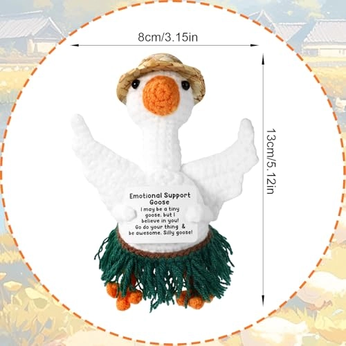 Positive Knitted Goose - 13 x 8 x 0.99 cm