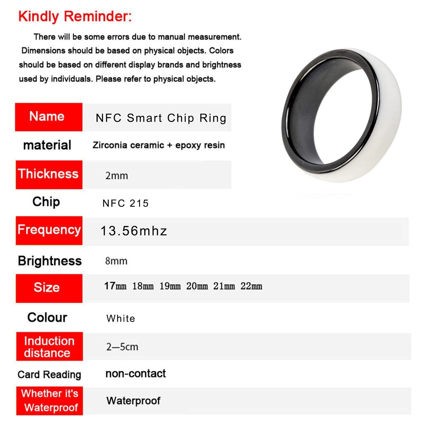 NFC Forum Type 2 215 496 Bytes Chip - 22mm