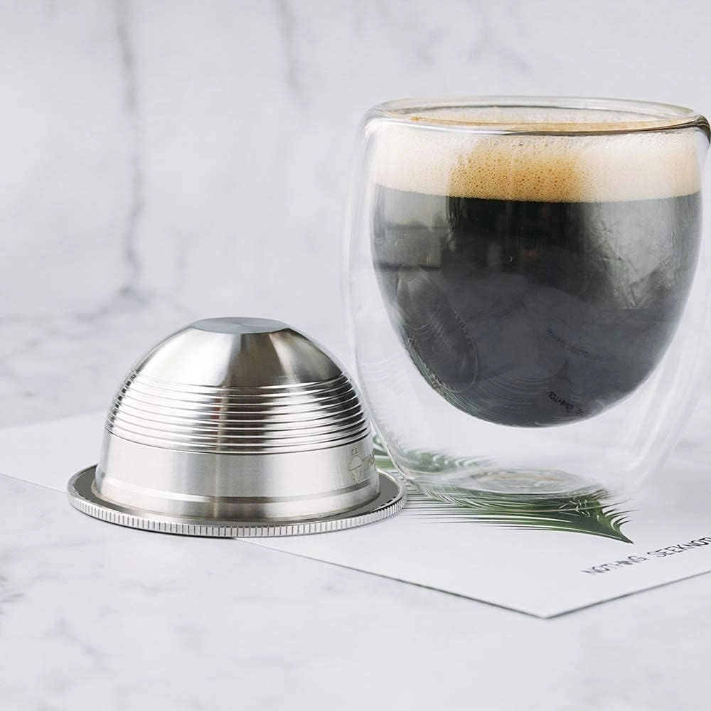Stainless Steel Reusable Capsule - 70ml + Plastic Nespresso Capsule Shell - 150ml