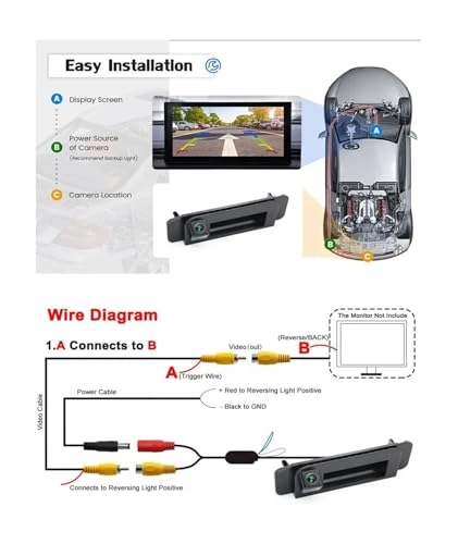 Reverse Rear View Camera - Night Vision 1080P*720P