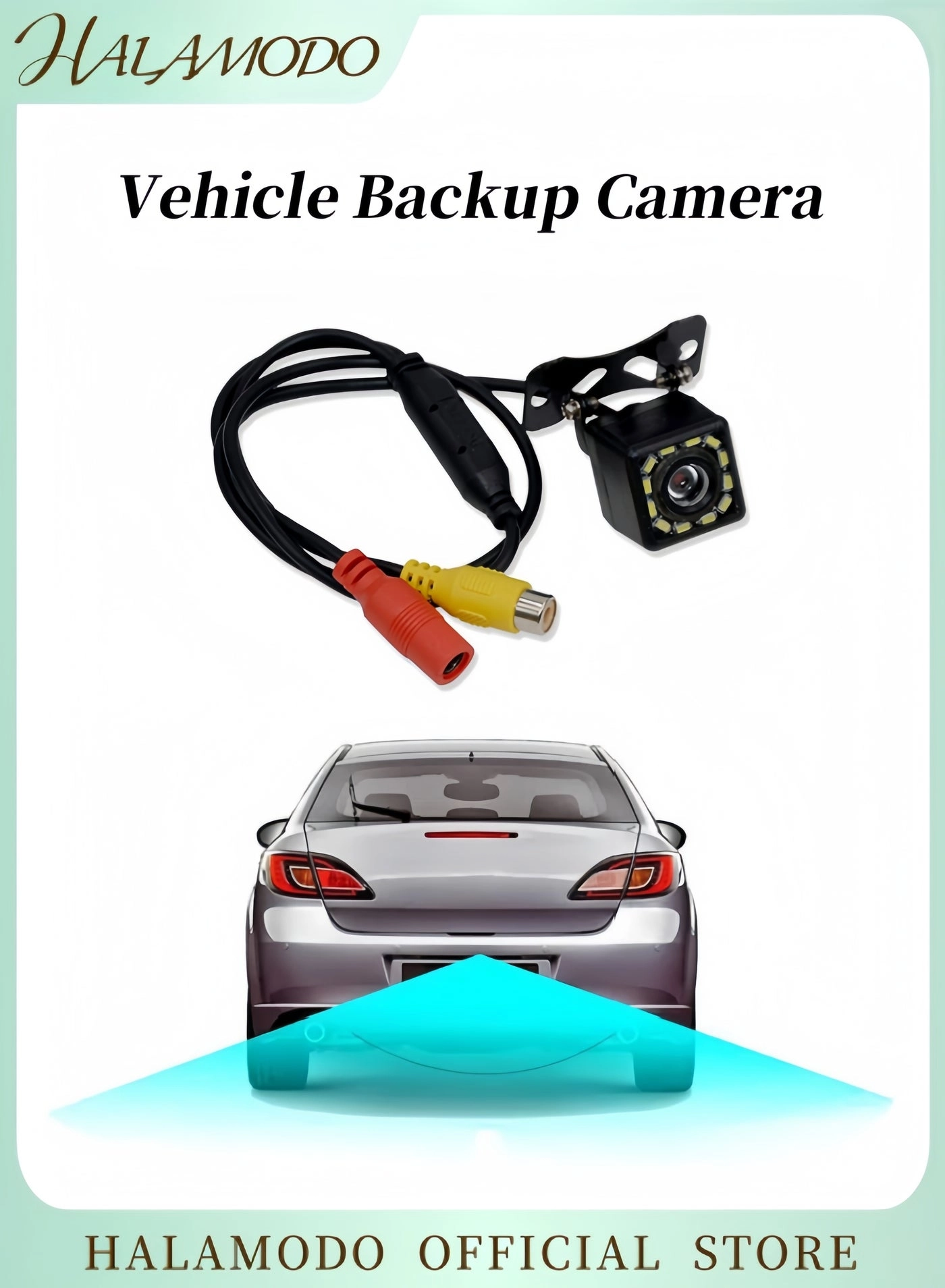 halamodo Car Backup Camera - 12 LED night vision