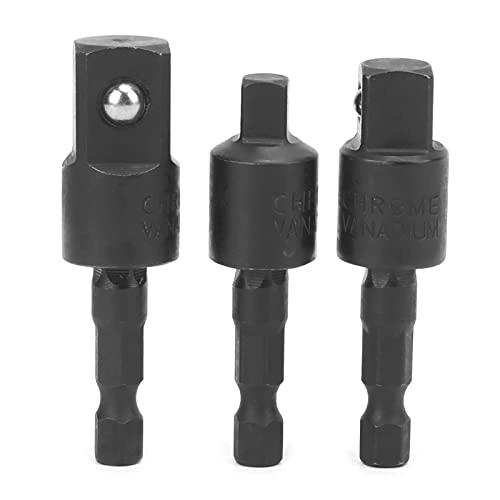 Power Drill Socket Set - 1/4in 3/8in 1/2in Hex Shank