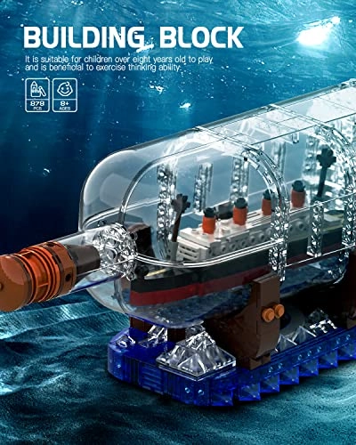 Titanic Ship in a Bottle - 878pcs