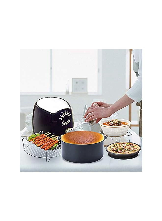 Non-stick Barrel/Pan + Metal Holder + Multi-Purpose Rack + Skewers + Silicone Mat - Non-stick SET OF 5