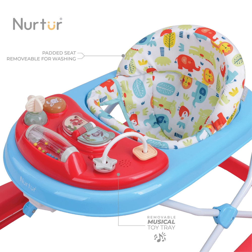3-In-1 Baby Multi Walker - Music Function Red