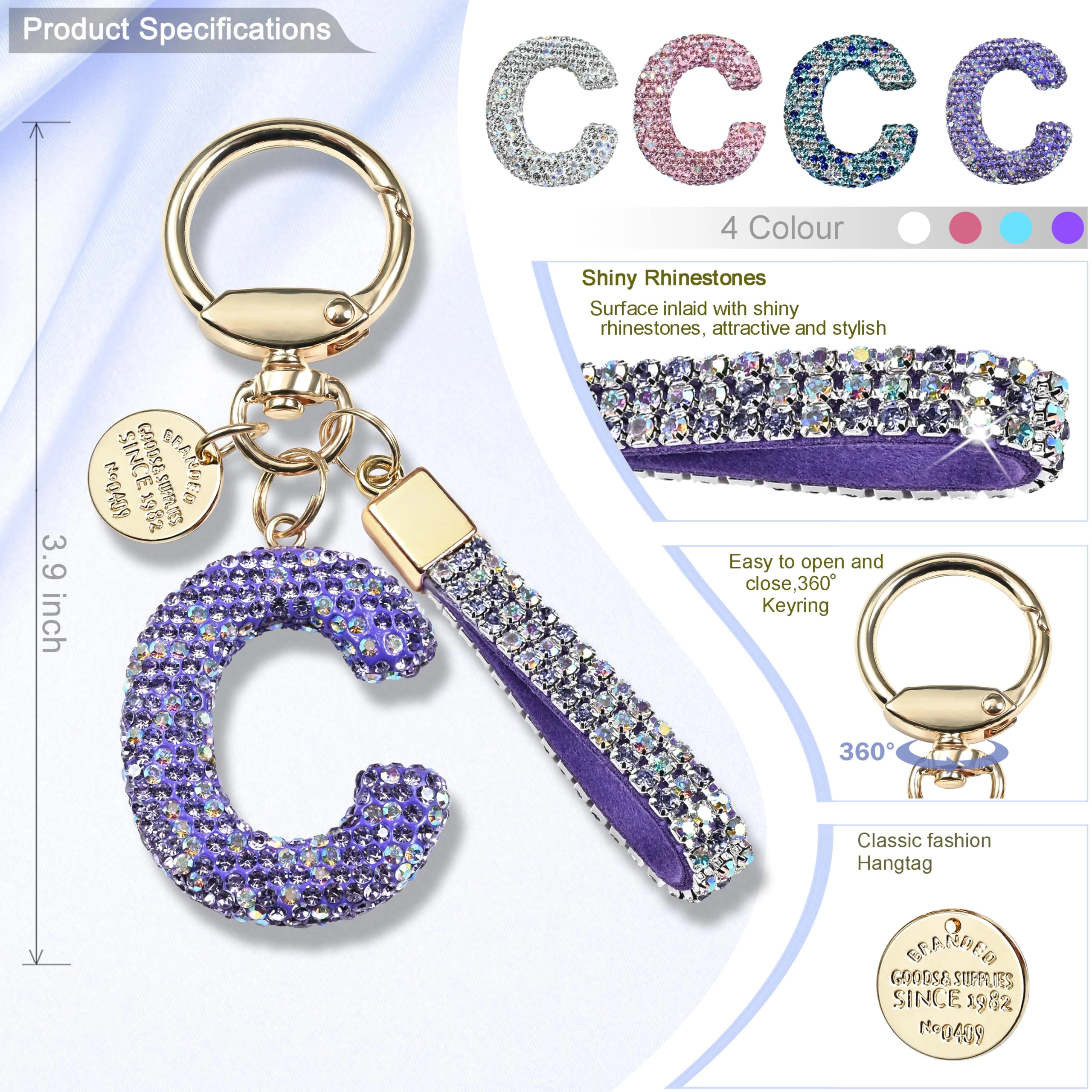 Initial Letter Keychain - Letter