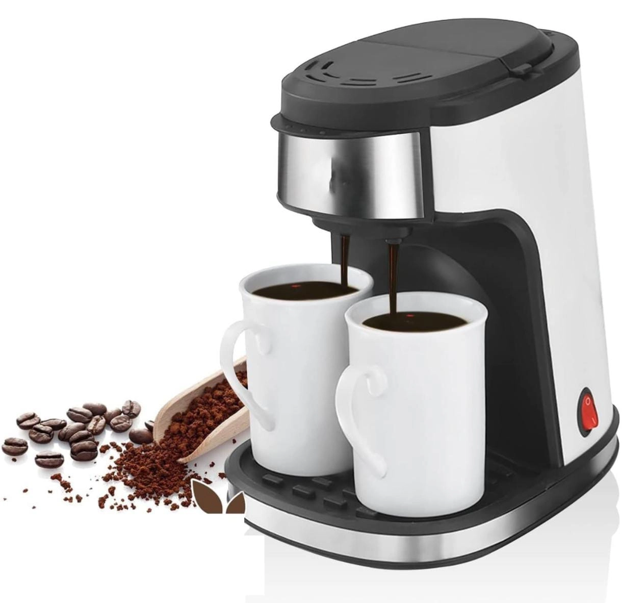 Automatic Drip Coffee Maker - Multi-Function Ceramic Pot Double-Cup