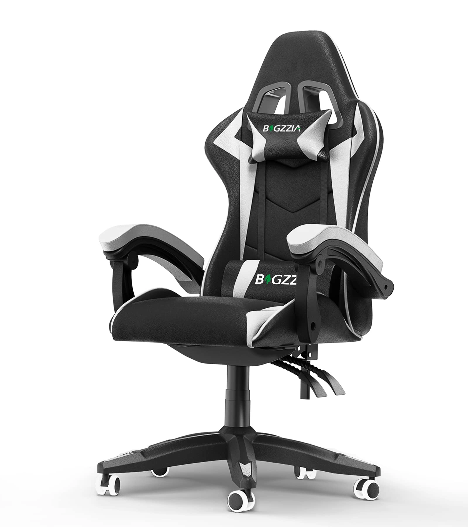 white LED gaming chair - RGB Reclining PU Leather