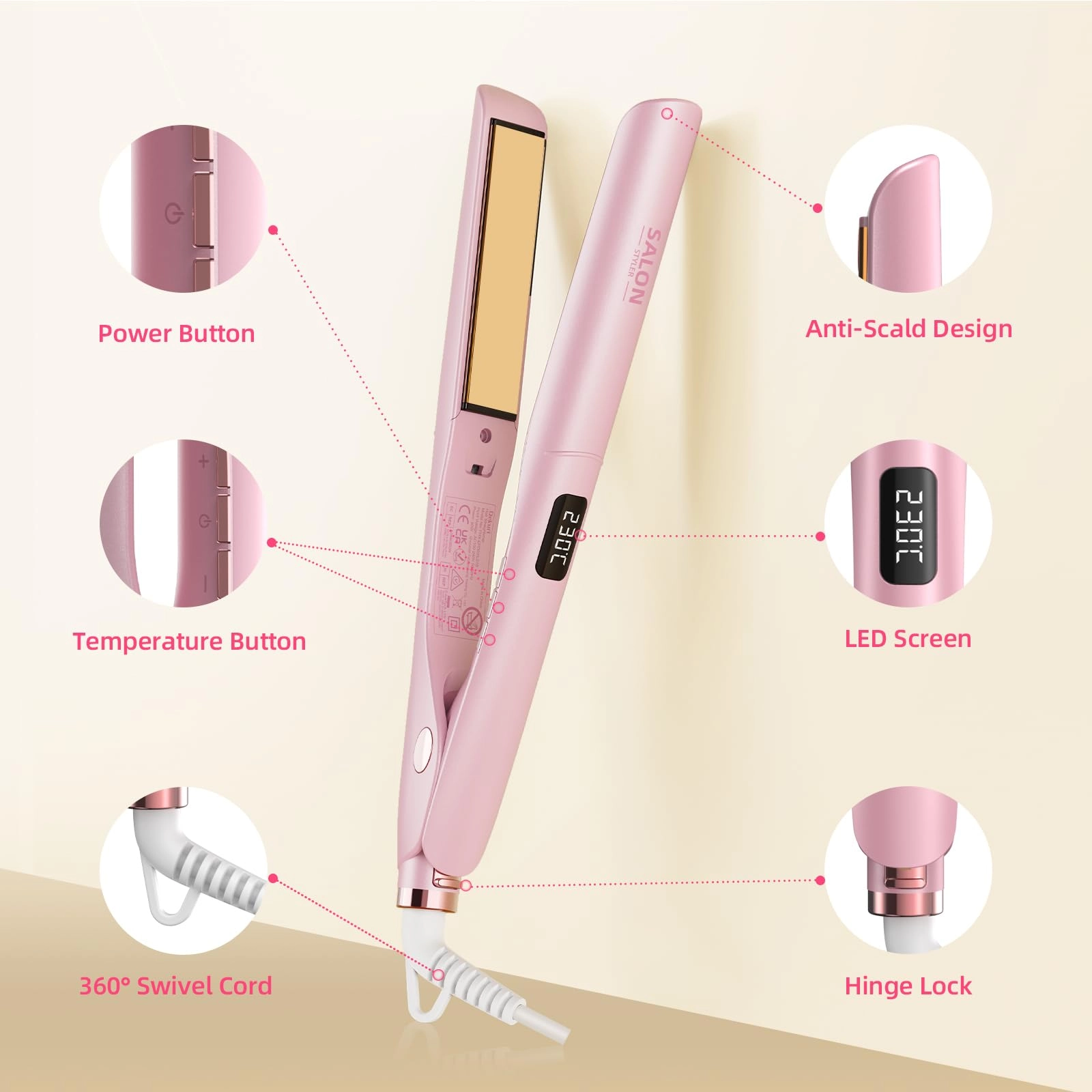 2 in 1 Hair Straightener and Curler