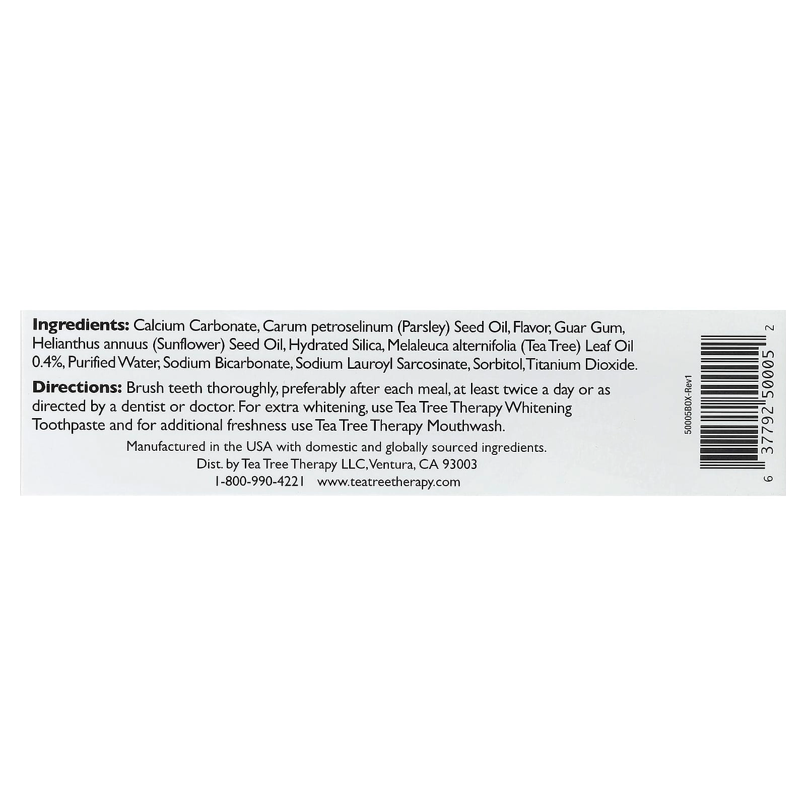 Baking Soda Tea Tree Oil Toothpaste 142g