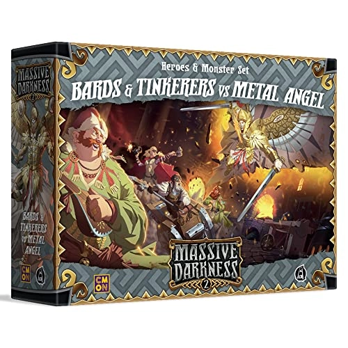 Massive Darkness 2: Bards and Tinkerers Vs. Metal Angel Heroes and Monsters Expansion