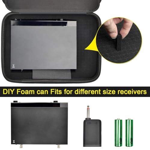 Wireless Microphone Case - Dual Mic DIY Foam Black