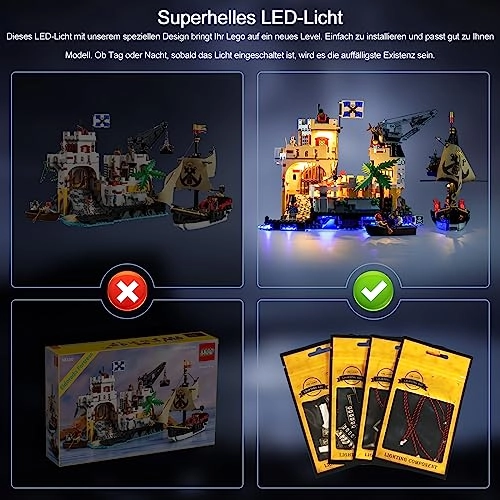 Lighting Kit for Lego 10320 Eldorado Fortress - Remote Control 5V